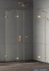 New Trendy Eventa Gold Shine kabina prysznicowa prostokątna 110x80x200 cm prawa przejrzyste Złoty połysk EXK-4775